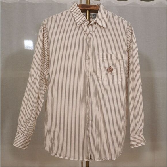 Vintage 90s Jaclyn Smith Gold Crest Blouse - Picture 2 of 6